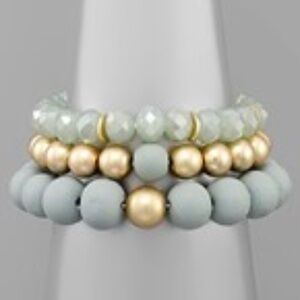 Clay Ball & Mixed Beads Bracelet